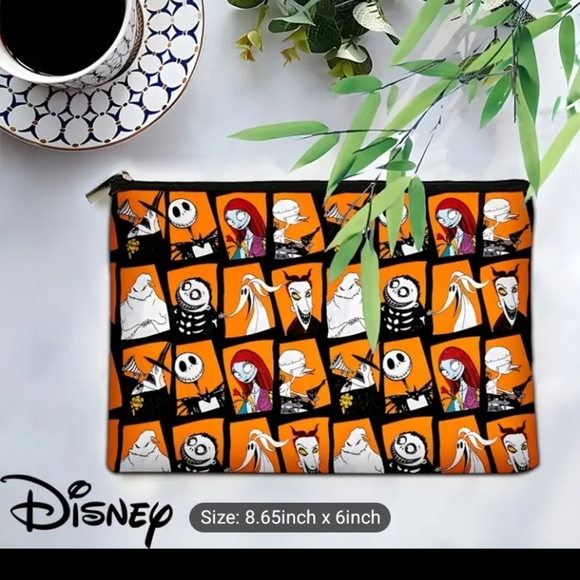 Disney Halloween Character Cosmetic Bag - Orange and Black - Picture 3 of 3